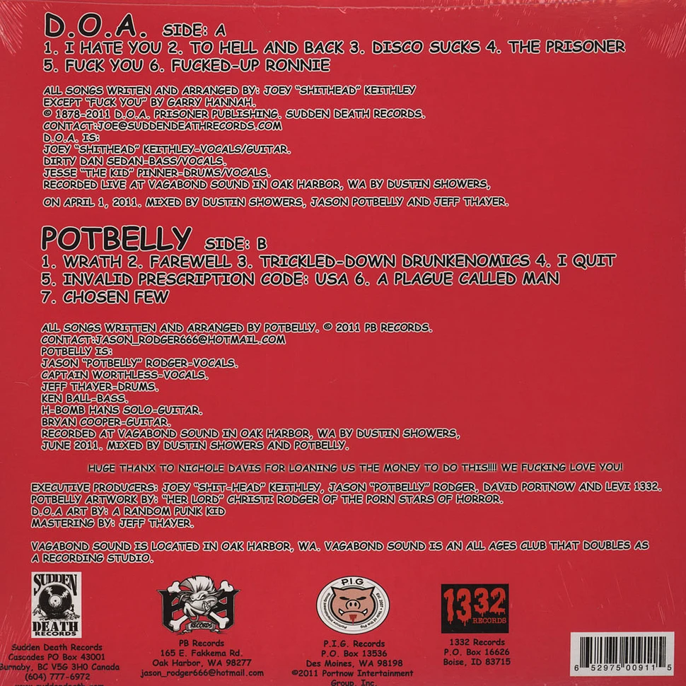 Doa / Potbelly - The Vagabond Sessions Split