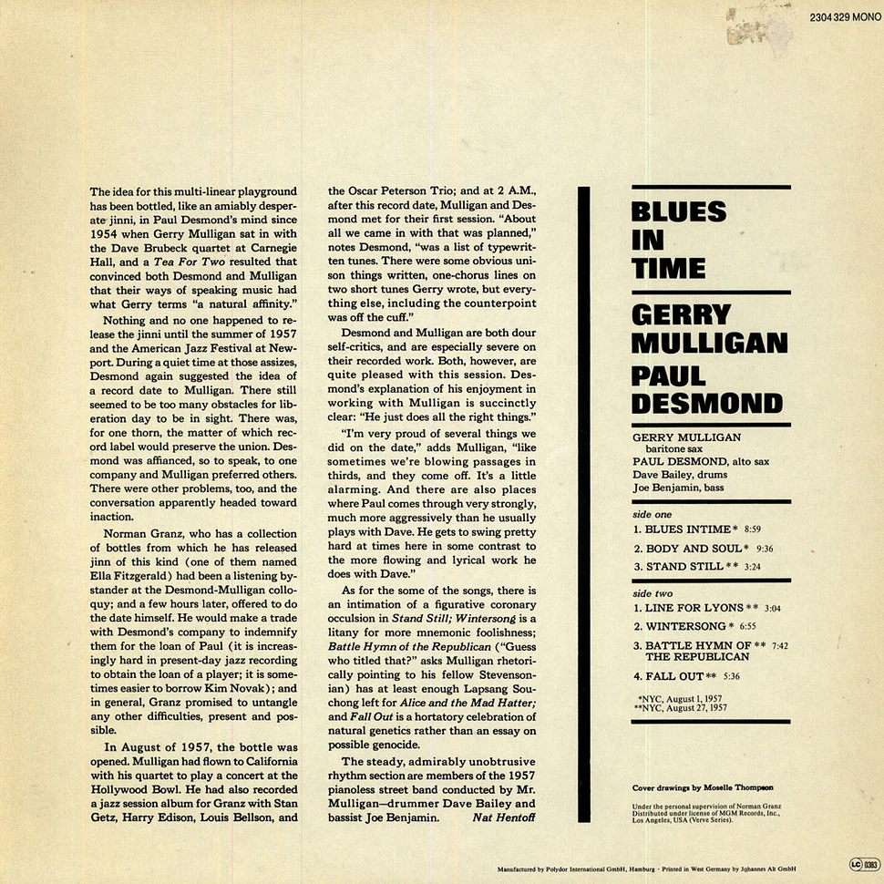 Gerry Mulligan, Paul Desmond - Blues In Time