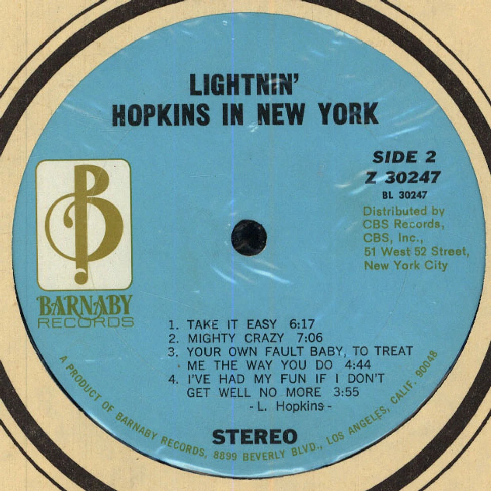Lightnin' Hopkins - Lightnin' Hopkins In New York