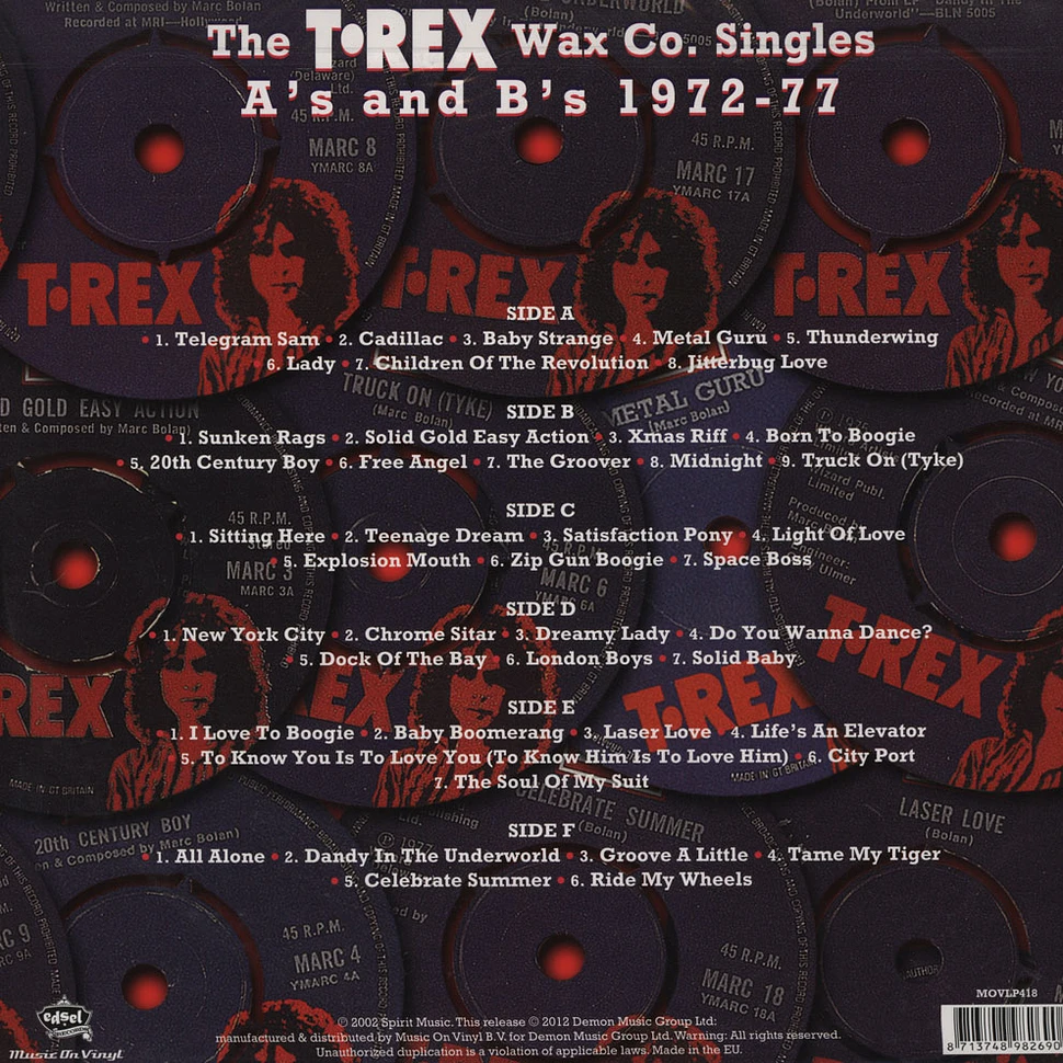 T. Rex - The Wax Co. Singles - A's And B's 1972-1977
