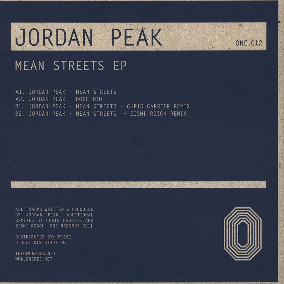 Jordan Peak - Mean Streets EP