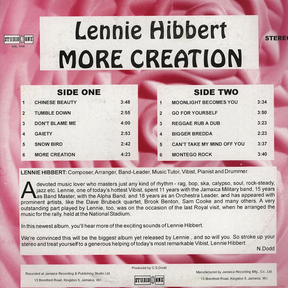 Lennie Hibbert - More Creation