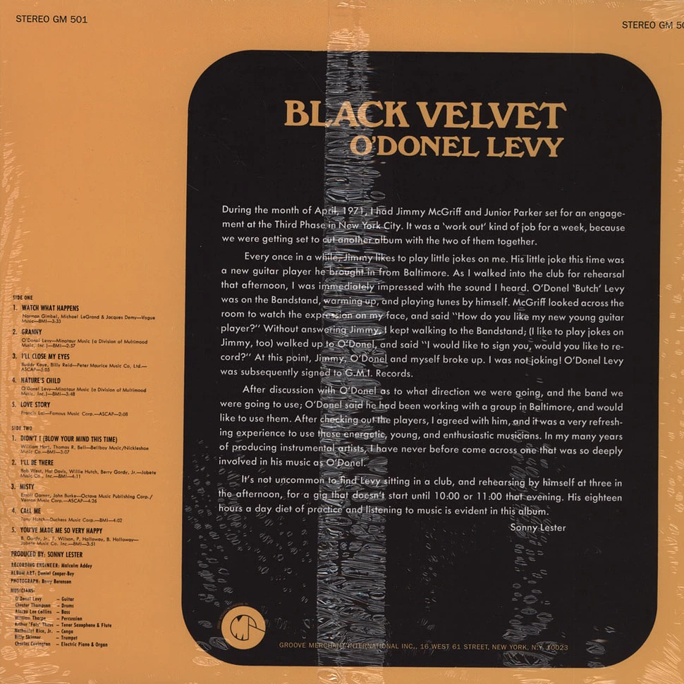 O’Donel Levy - Black Velvet