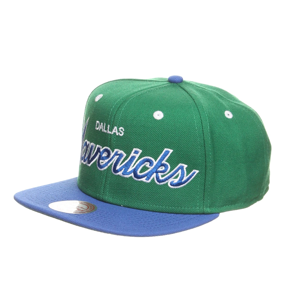 Mitchell & Ness - Dallas Mavericks NBA 2 Tone Script Snapback Cap