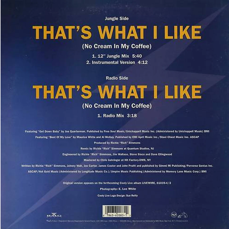 Cooly Live - That's What I Like (No Cream In My Coffee)