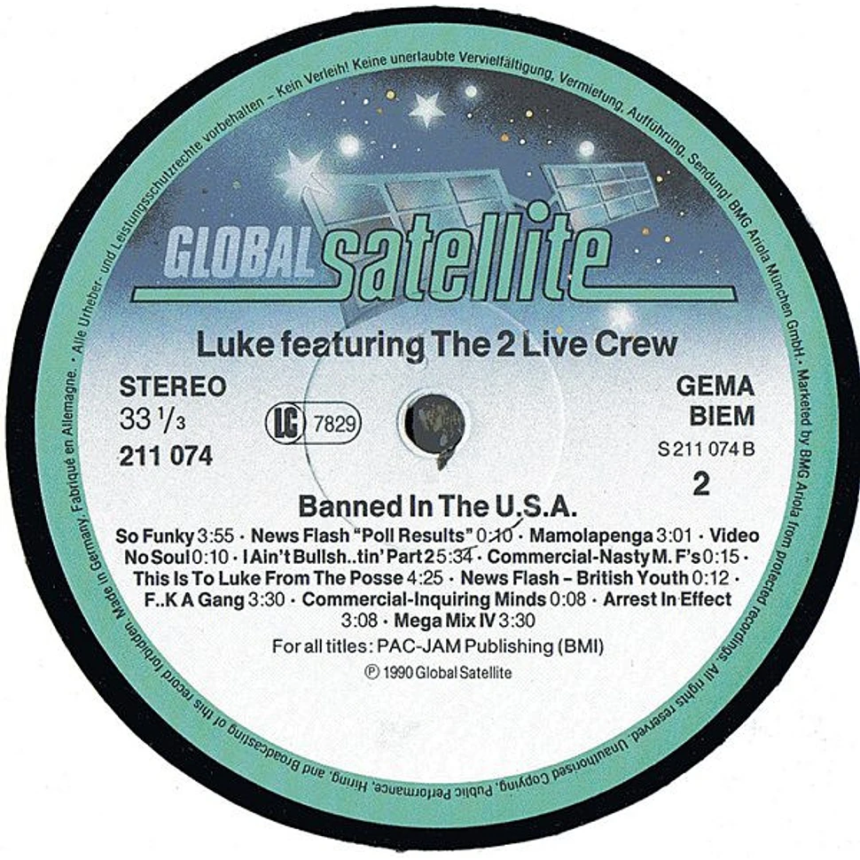 Luke featuring The 2 Live Crew - Banned In The U.S.A. - The Luke LP