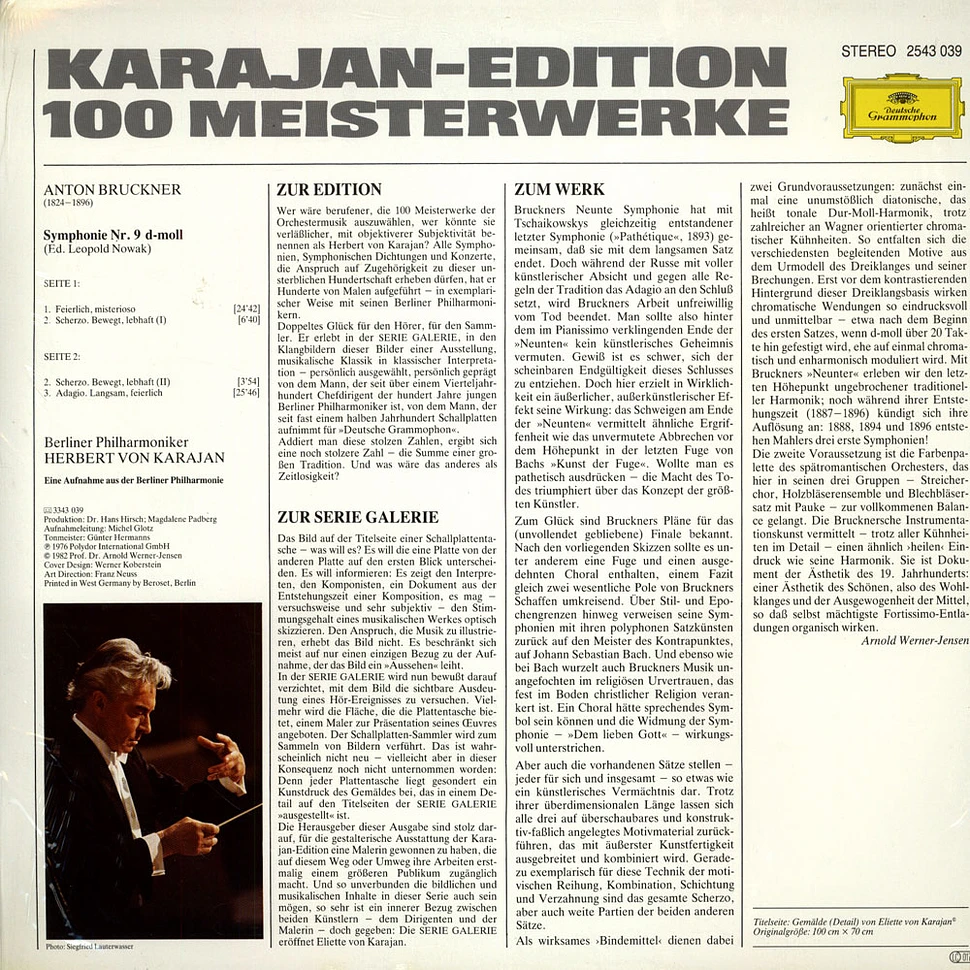 Anton Bruckner / Herbert von Karajan / Berliner Philharmoniker - Symphonie Nr.9