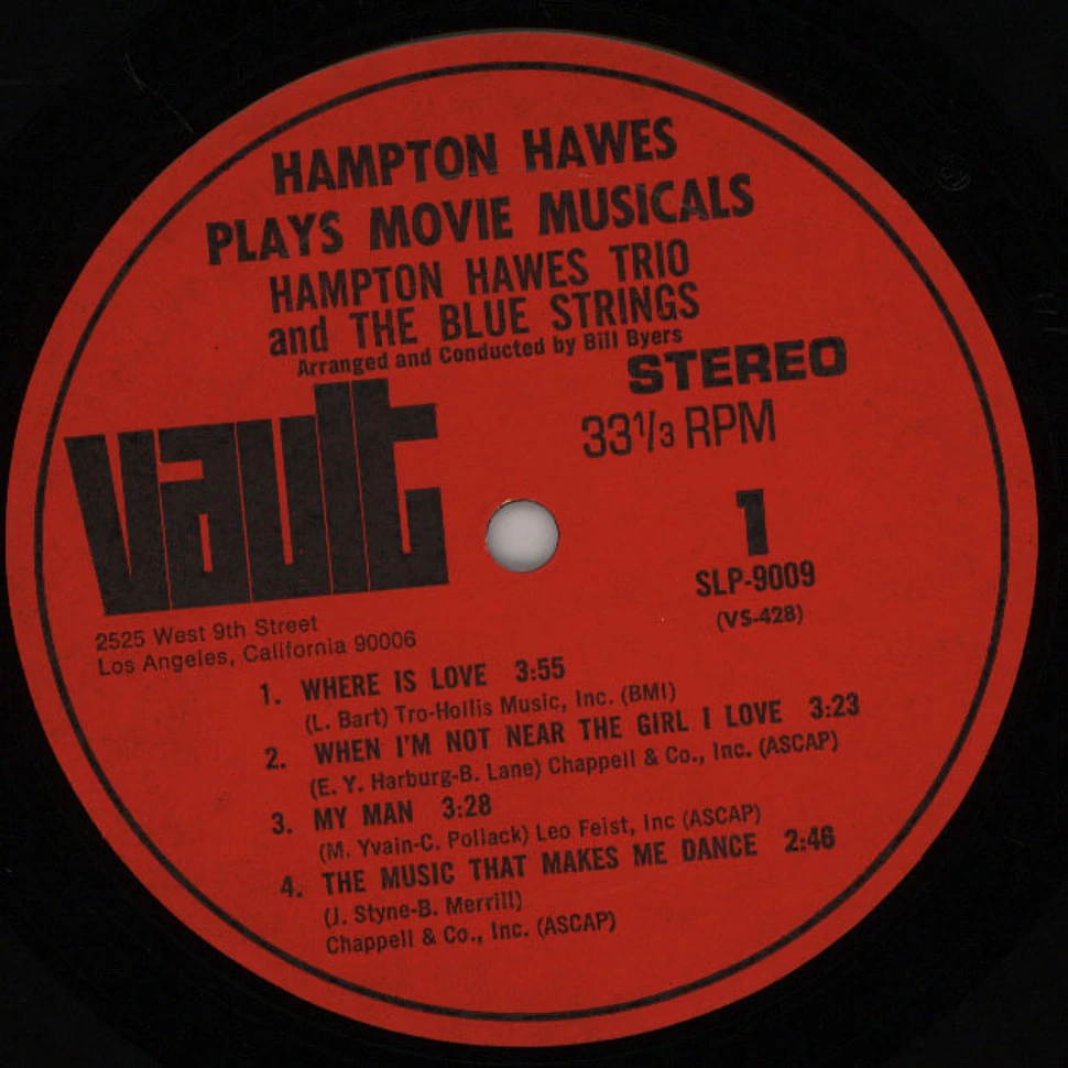 Hampton Hawes Trio - Hampton Hawes Plays Movie Musicals