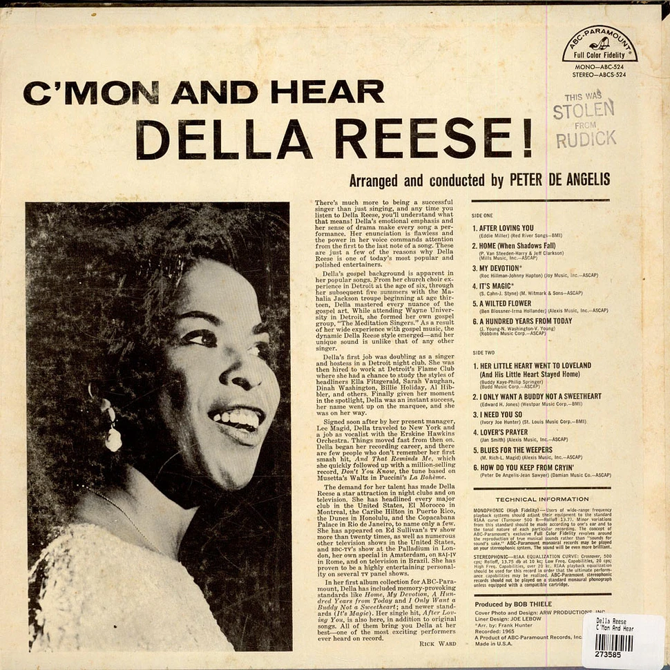 Della Reese - C'Mon And Hear