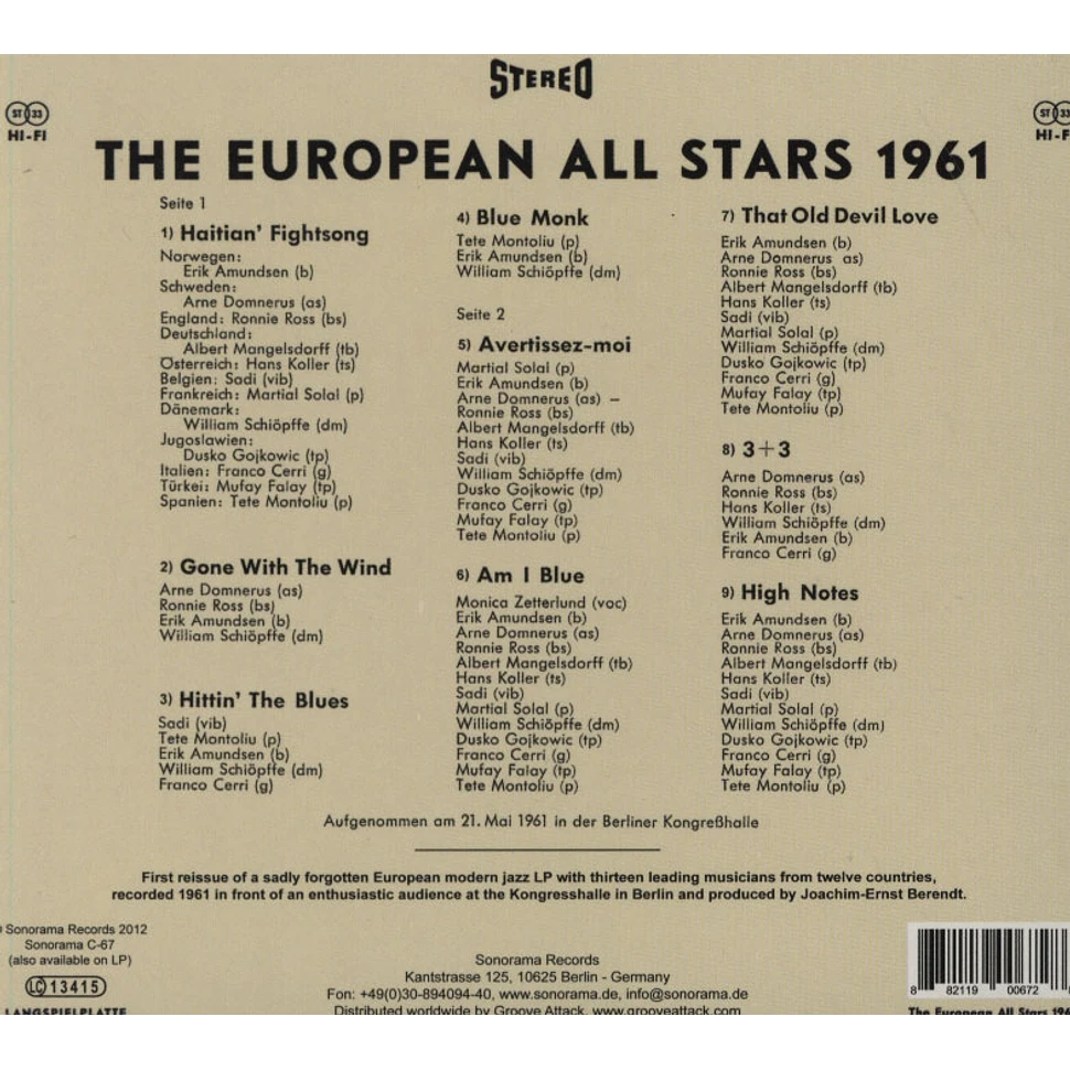 The European All Stars - 1961