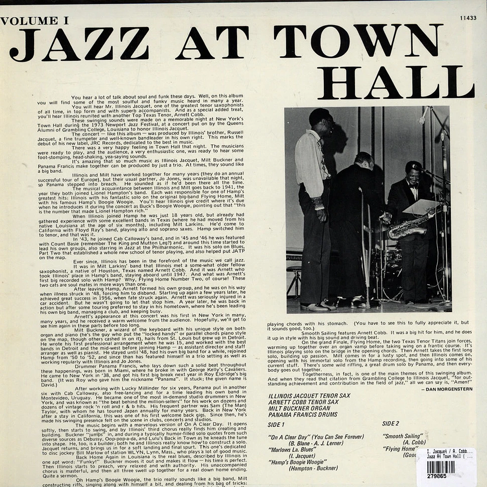 I. Jacquet / A. Cobb / M. Buckner / P. Francis - Jazz At Town Hall ( Volume 1 )