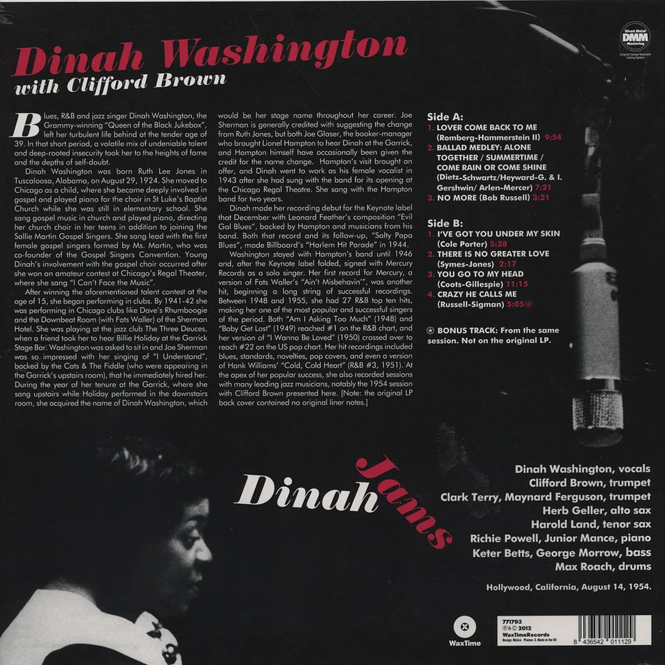 Dinah Washington / Clifford Brown - Dinah Jams