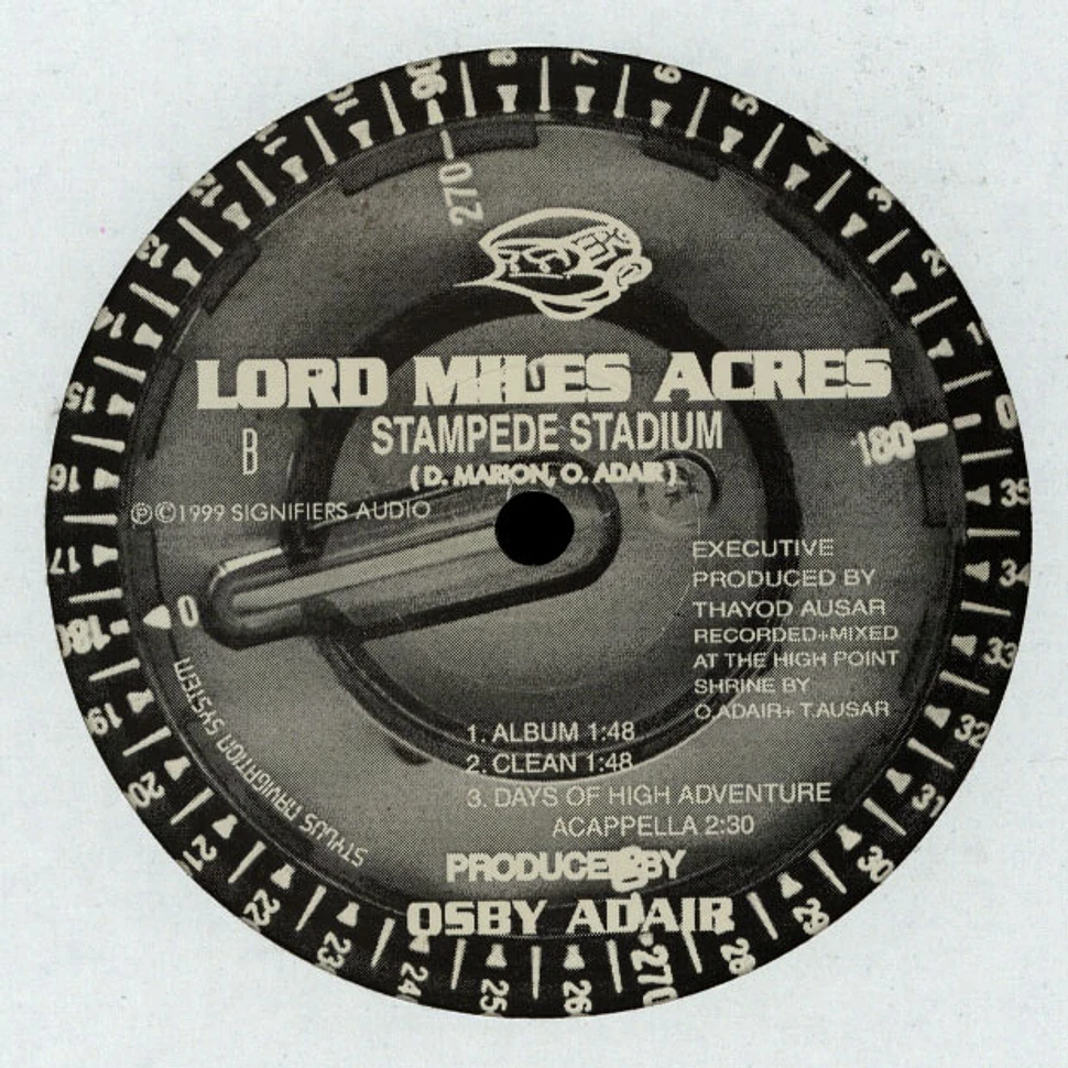 Lord Miles Acres - Days Of High Adventure