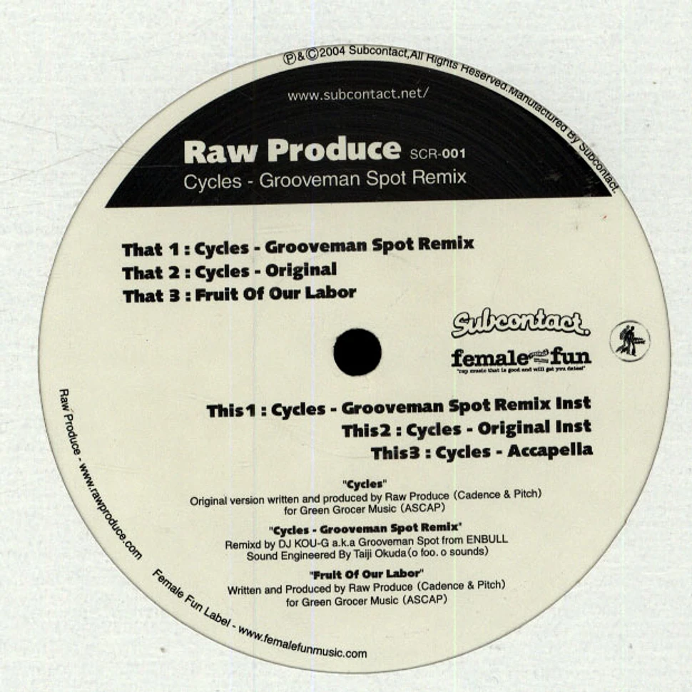 Raw Produce - Cycles Grooveman Spot remix
