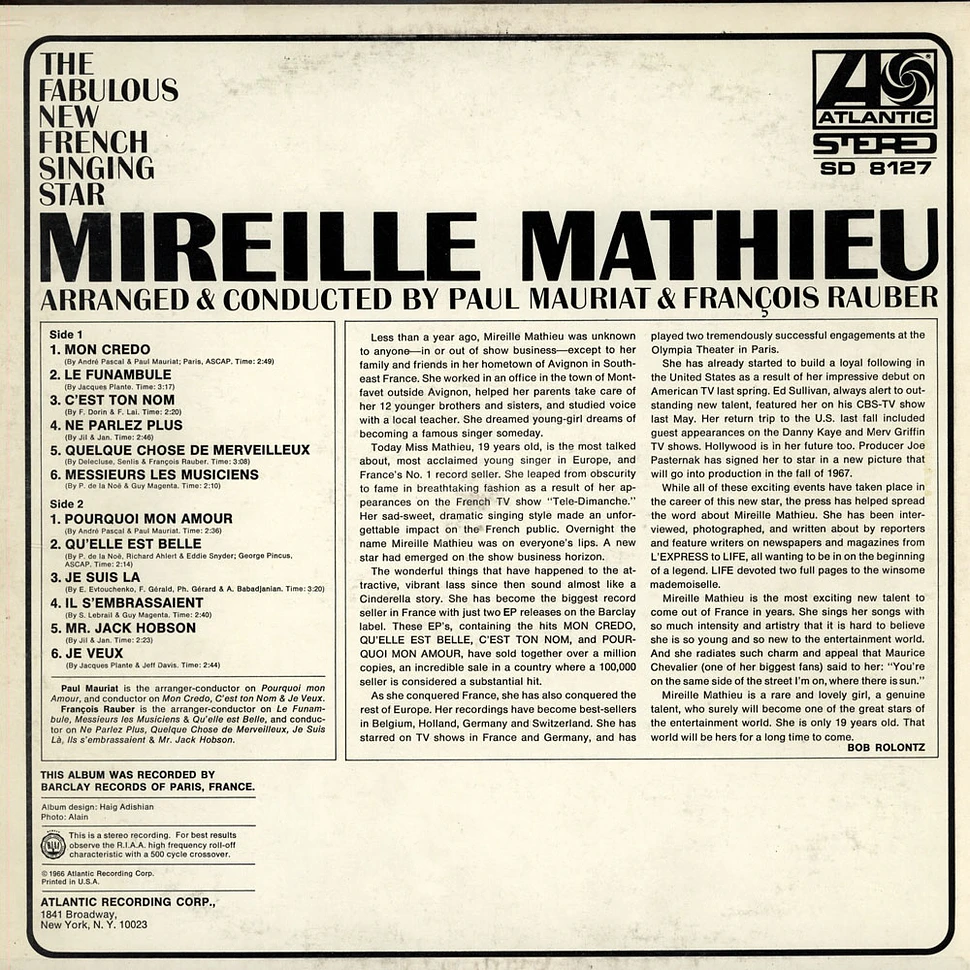 Mireille Mathieu - The Fabulous New French Singing Star