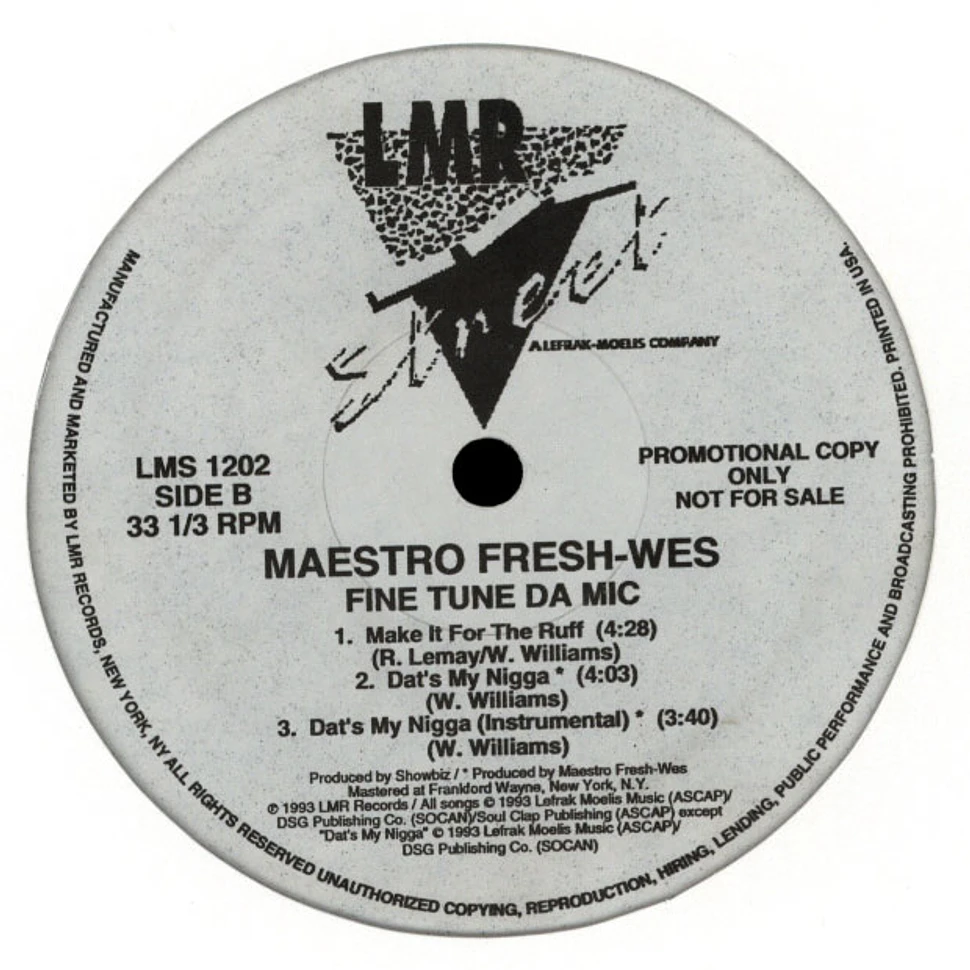 Maestro Fresh-Wes - Fine Tune Da Mic
