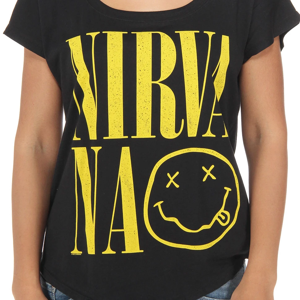 Nirvana - Happy Face Dolman Women T-Shirt