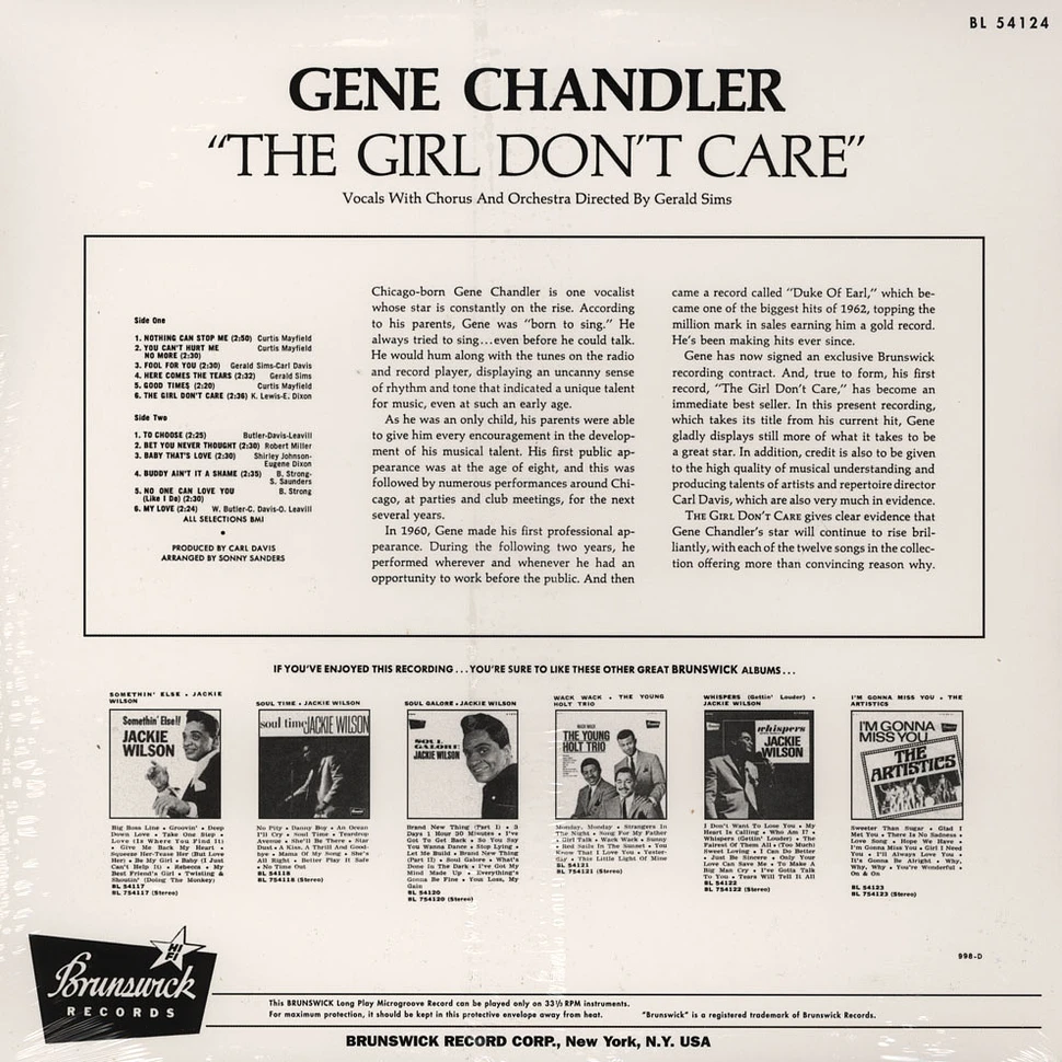 Gene Chandler - The Girl Don't Care