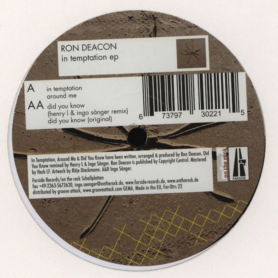 Ron Deacon - In Temptation EP