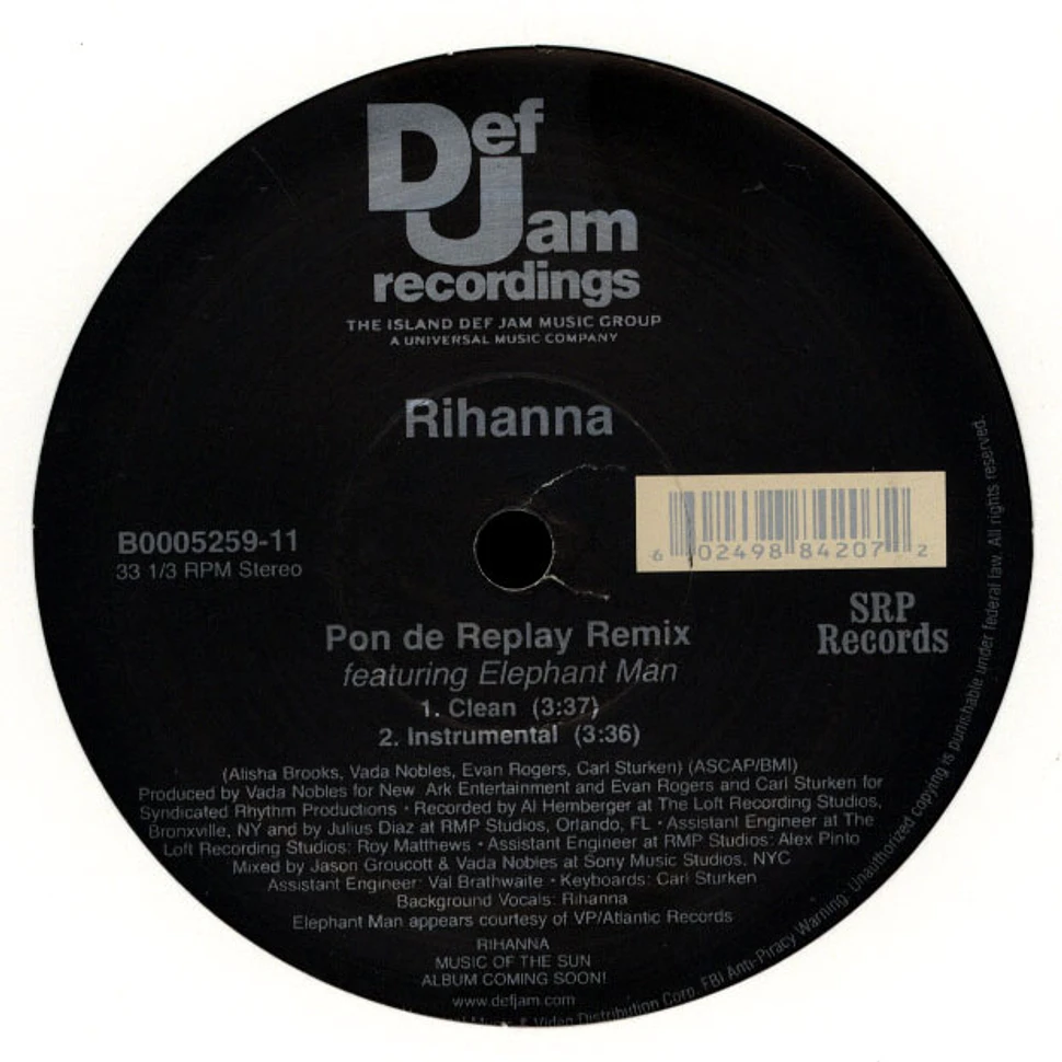 Rihanna - Pon de replay remix feat. Elephant Man