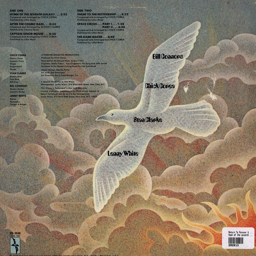 Return To Forever Featuring Chick Corea - Hymn Of The Seventh Galaxy