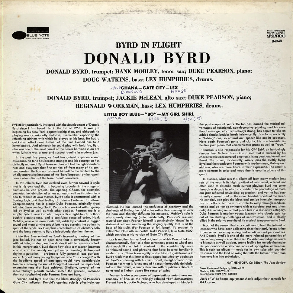 Donald Byrd - Byrd In Flight