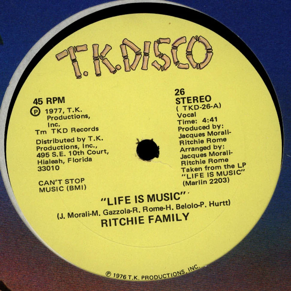 The Ritchie Family - Life Is Music
