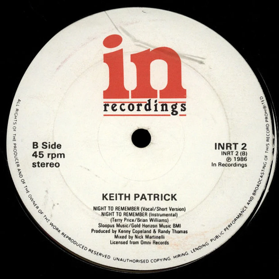 Keith Patrick - Night To Remember