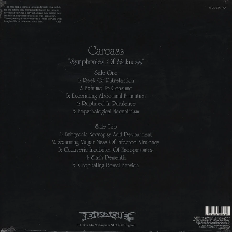 Carcass - Symphonies Of Sickness FDR Remaster