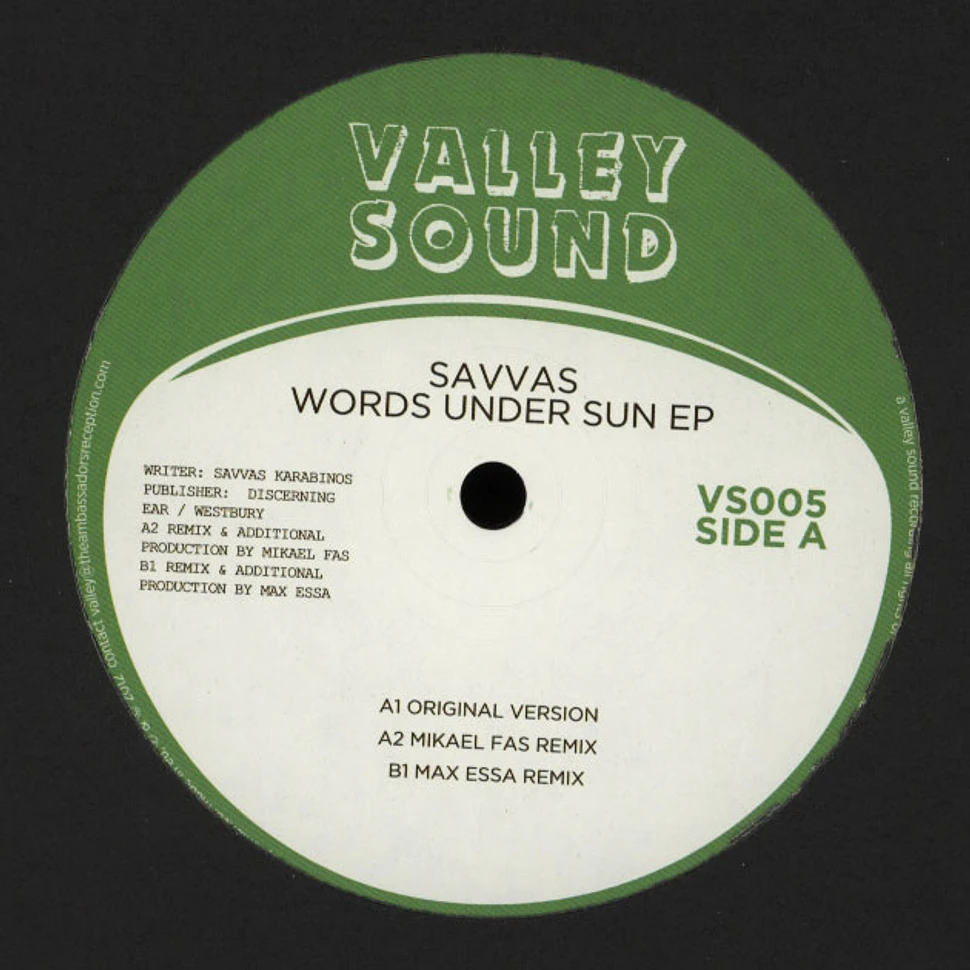 Savvas - Words Under The Sun EP