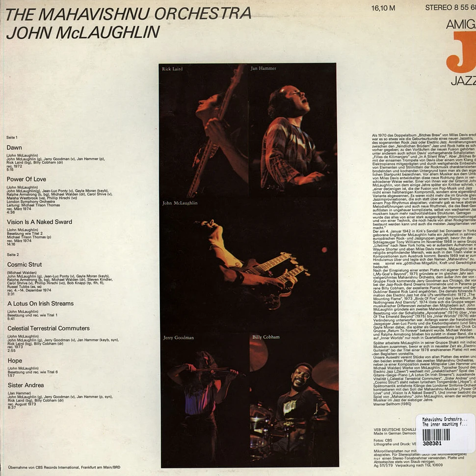 Mahavishnu Orchestra with John McLaughlin - The inner mounting flame
