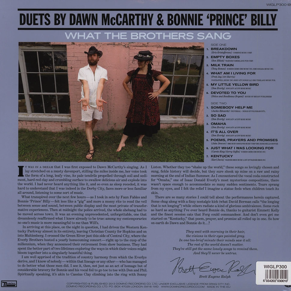 Dawn McCarthy & Bonnie Prince Billy - What The Brothers Sang