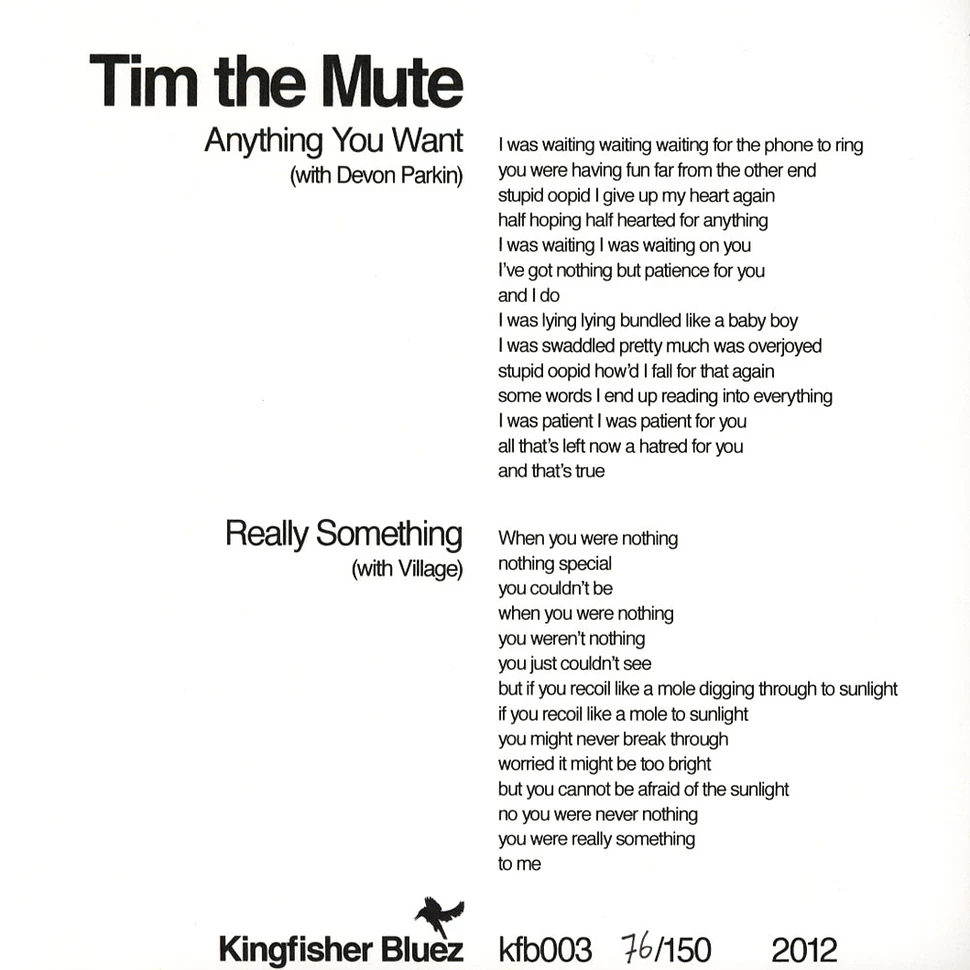 Tim The Mute - Anything You Want