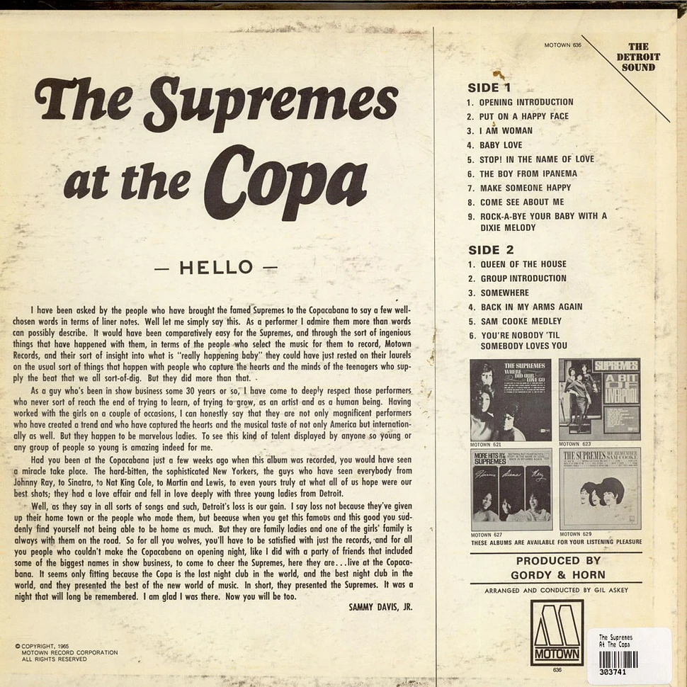 The Supremes - At The Copa