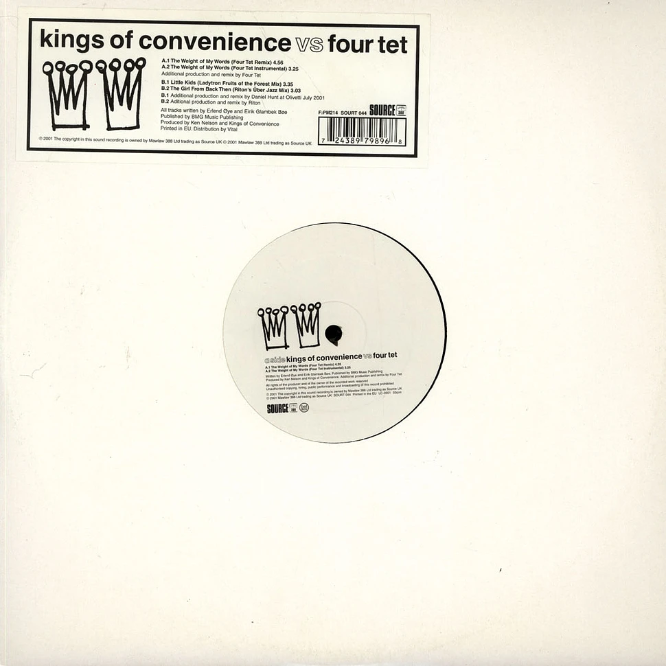 Kings Of Convenience vs Four Tet - The Weight Of My Words