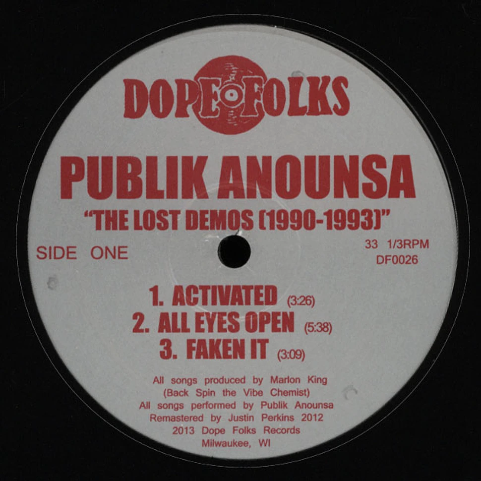 Publik Anounsa - The Lost Demos 1990 - 1993