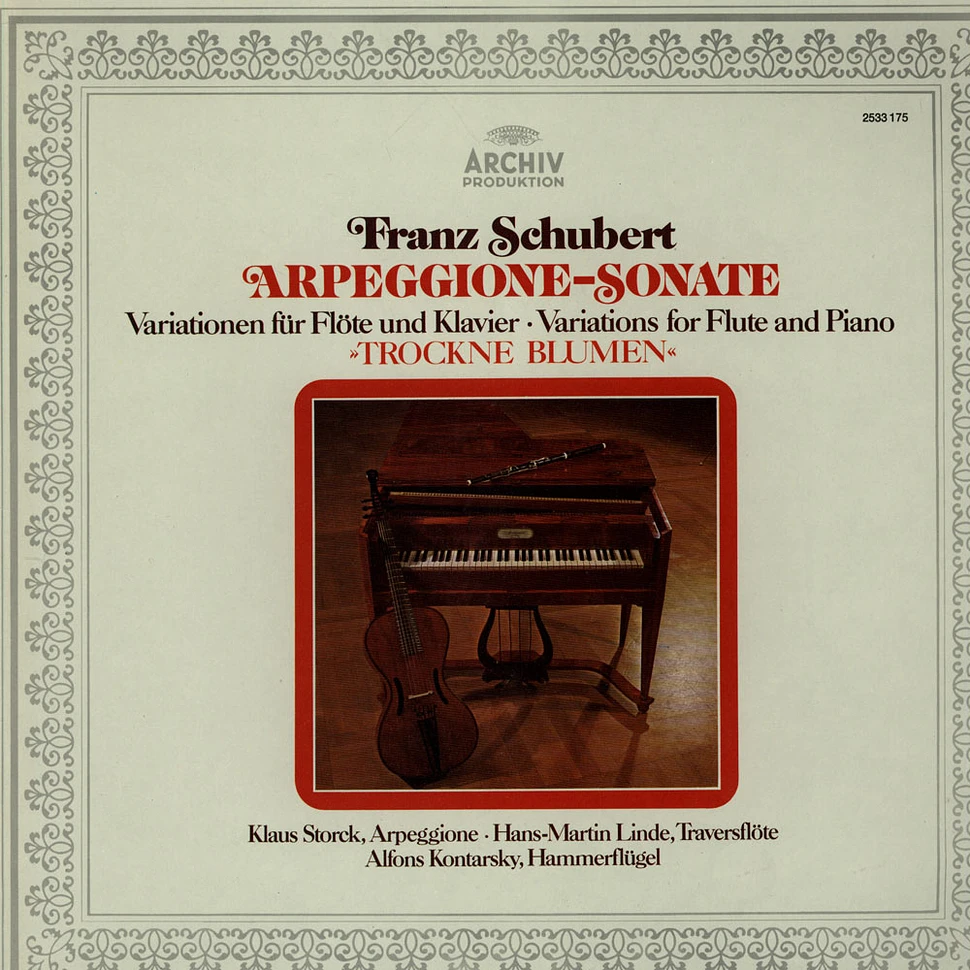 Franz Schubert - Storck / Kontarsky /Linde - Arpeggione Sonate D 821 / Variationen Für Flüte & Piano D 802