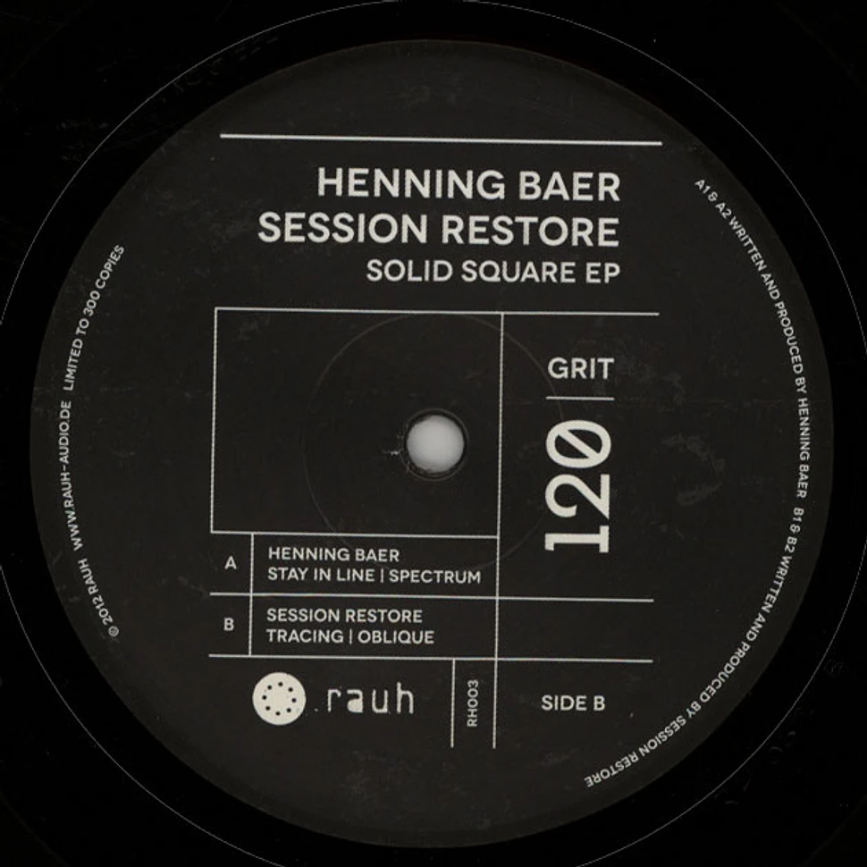 Henning Baer / Session Restore - Solid Square EP