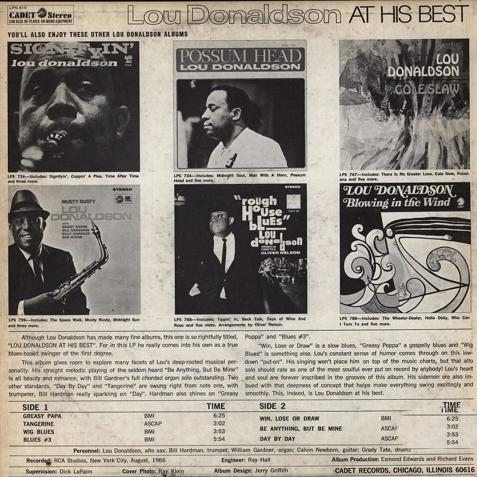 Lou Donaldson - At His Best