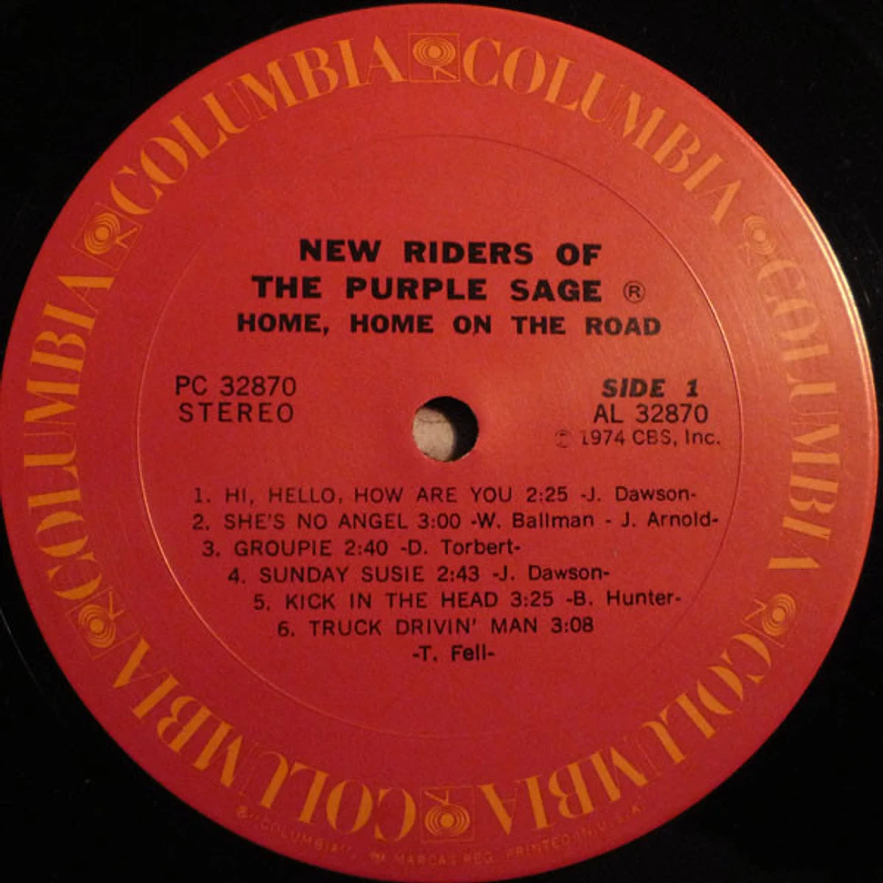 New Riders Of The Purple Sage - Home, Home On The Road