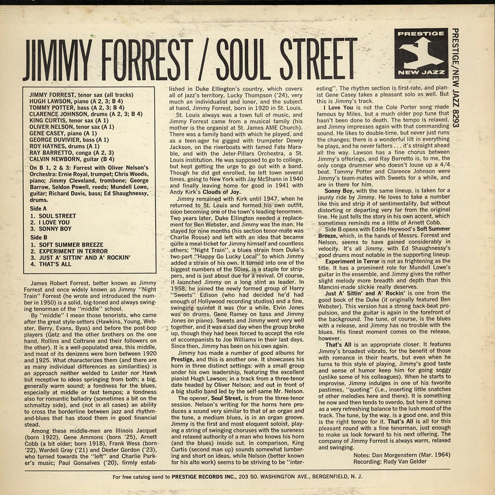 Jimmy Forrest with Oliver Nelson - Soul Street