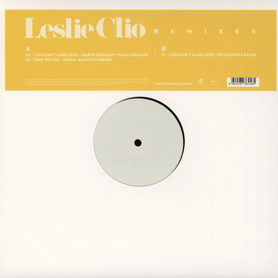Leslie Clio - I Couldn't Care Less Remixes