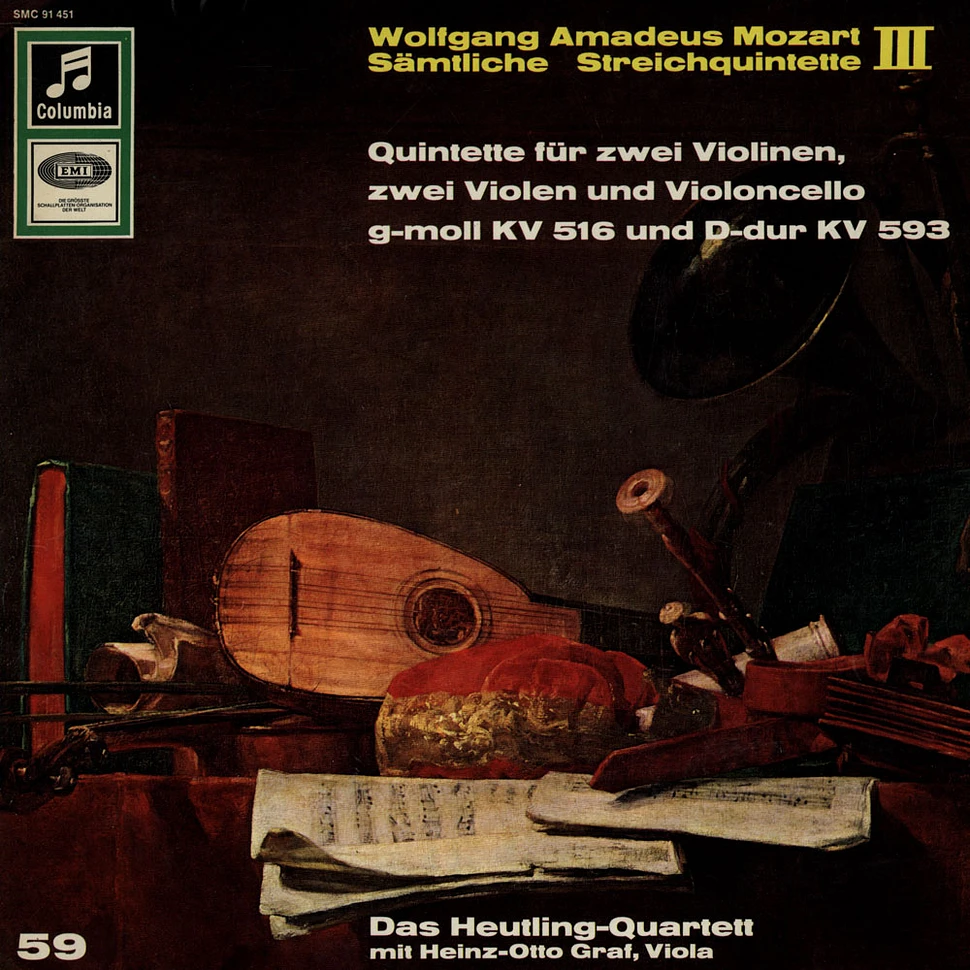 Wolfgang Amadeus Mozart / Heutling-Quartett - String quintet KV 516 & KV 593