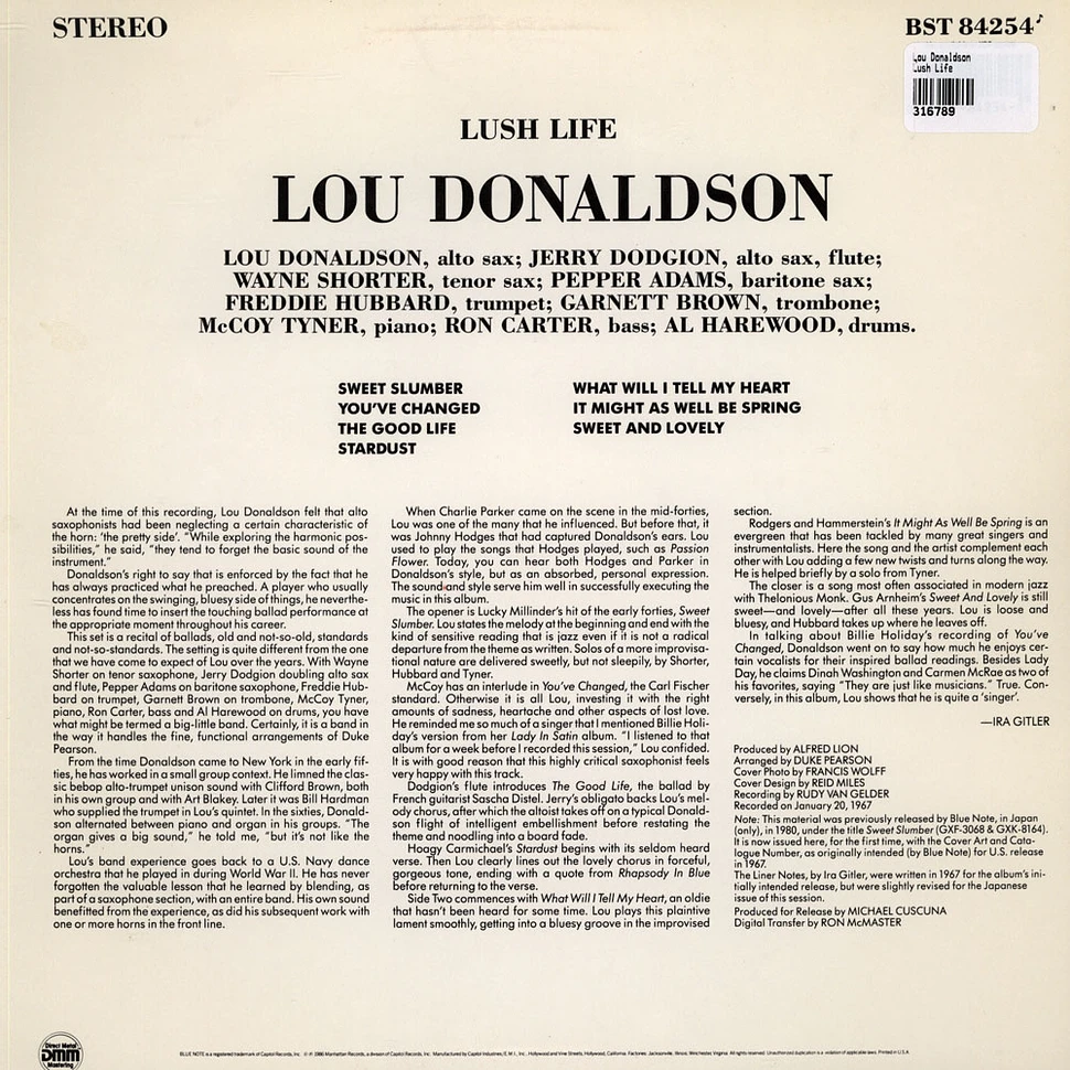 Lou Donaldson - Lush Life