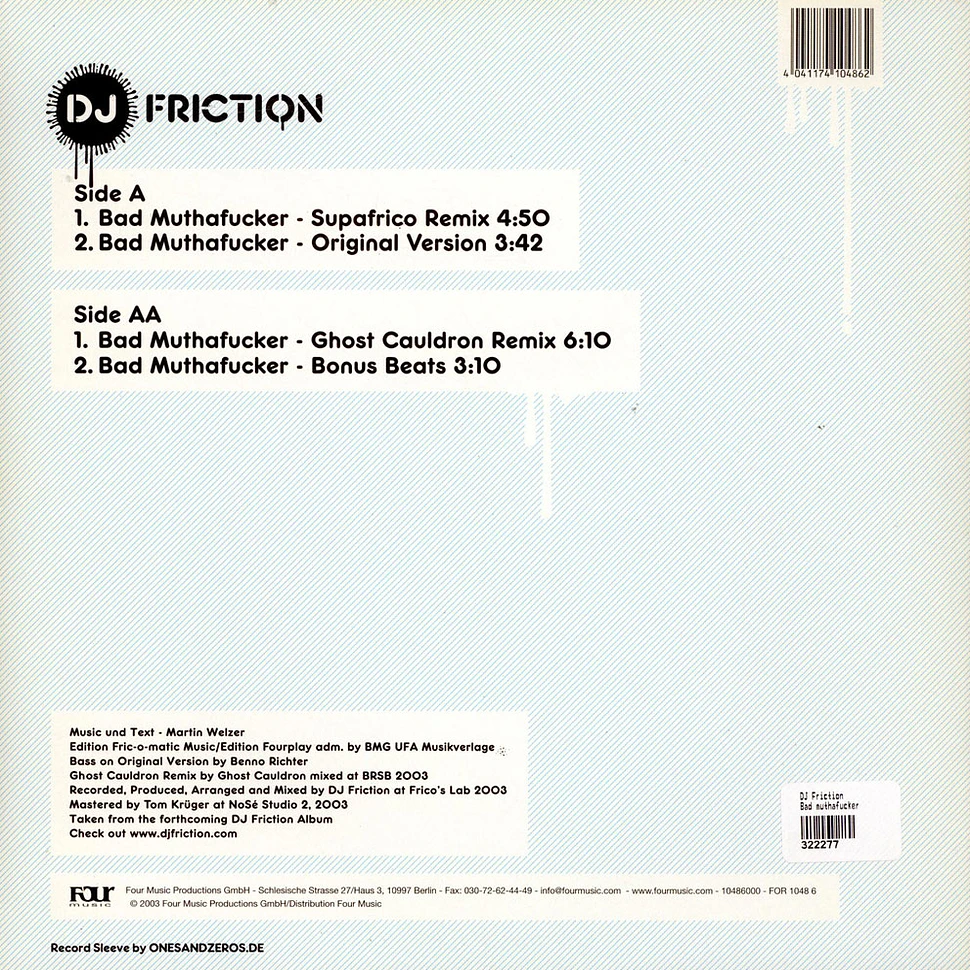 DJ Friction - Bad Muthafucker