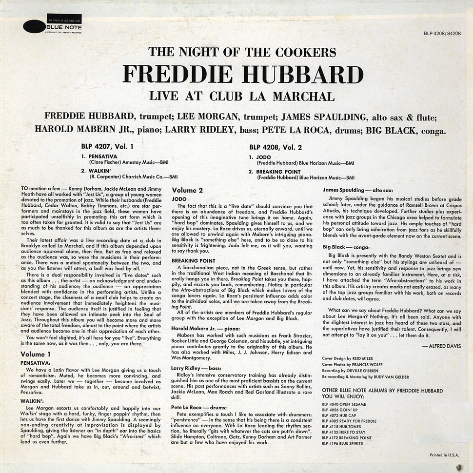 Freddie Hubbard - The Night Of The Cookers - Live At Club La Marchal - Volume 2