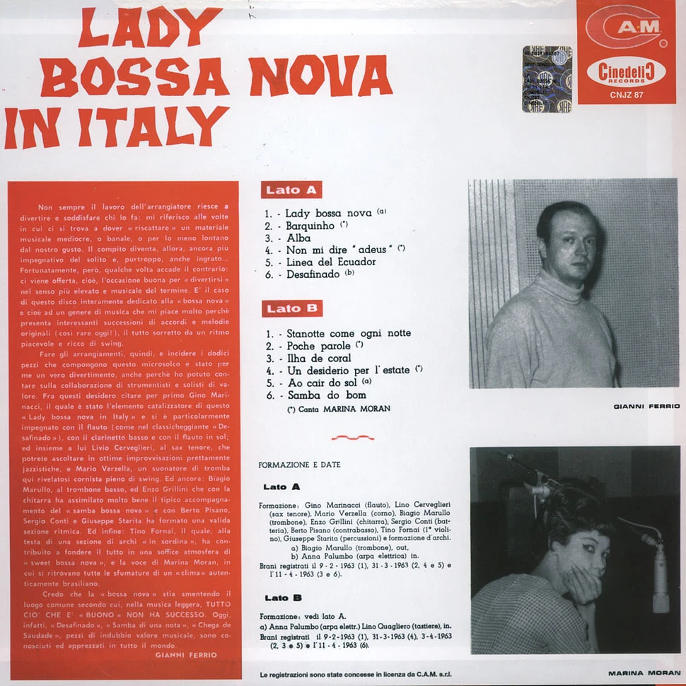 Gianni Ferrio & Gino Marinacci - Lady bossa nova in Italy