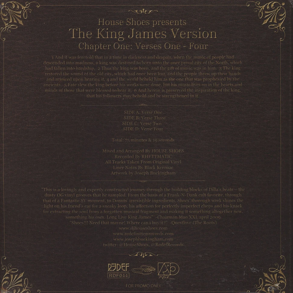 House Shoes presents - The King James Version Chapter 1: Verses One-Four