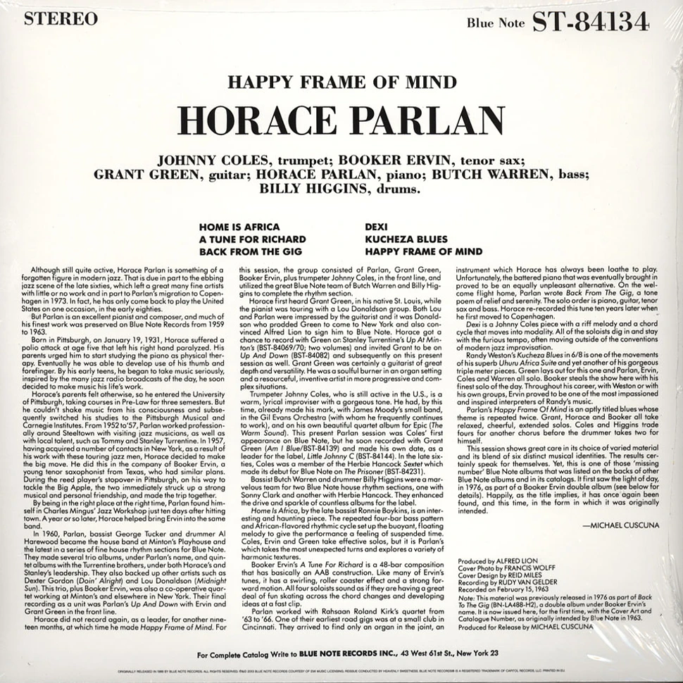 Horace Parlan - Happy Frame Of Mind