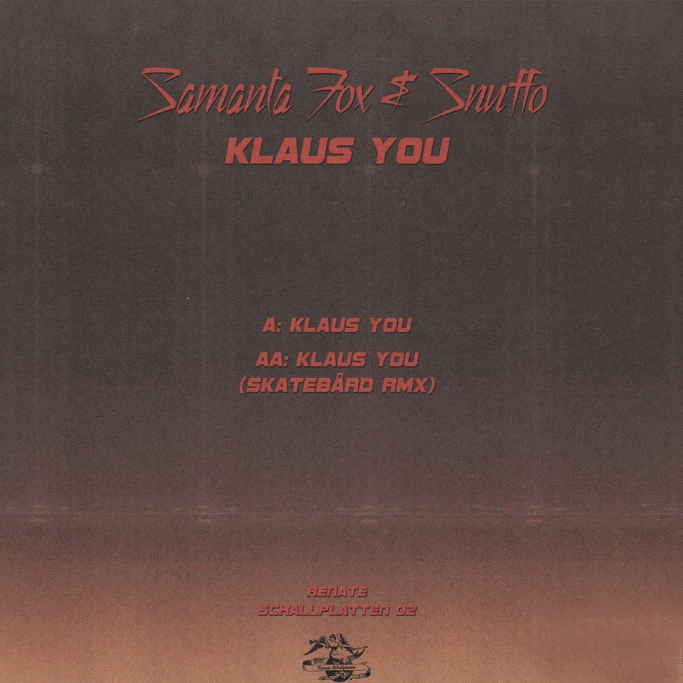 Samanta Fox & Snuffo - Klaus You